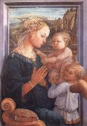 Filippino Lippi Madonna with the Child and Two Angels oil painting picture wholesale